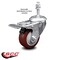 Service Caster 3 Inch Maroon Polyurethane Swivel 10mm Stem Caster with Total Lock Brake SCC SCC-TSTTL20S314-PPUB-MRN-M1015 - alternate 1